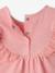 Baby Girls’ Broderie Anglaise Cotton T-Shirt ecru+rose - vertbaudet enfant 