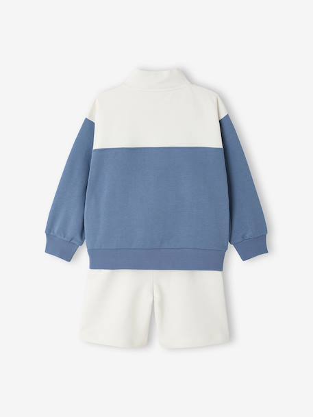 Boys' short sweatshirt set medium blue - vertbaudet enfant 