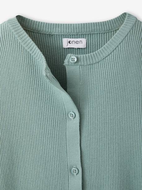 Girl's cardigan navy blue+sage green - vertbaudet enfant 