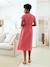 Long maternity and nursing dress grey blue+rose - vertbaudet enfant 