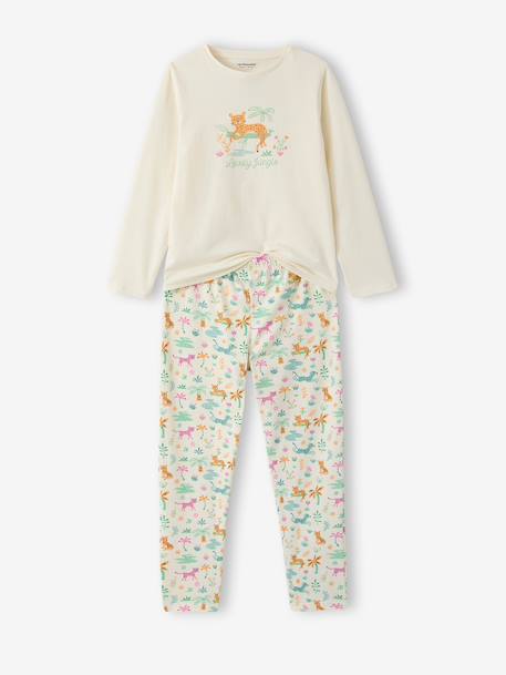 Pack of 2 girls' short-sleeved short pyjamas ecru - vertbaudet enfant 