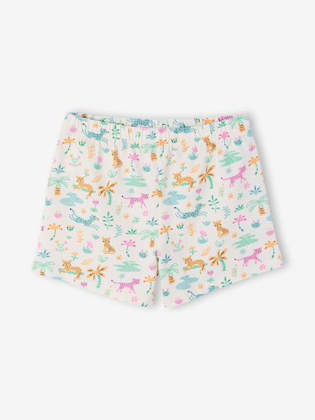 Pack of 2 girls' short-sleeved short pyjamas ecru - vertbaudet enfant 