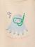 Lobster Print T-Shirt, Press Studs on the Shoulder, for Baby Boys ecru+vanilla - vertbaudet enfant 