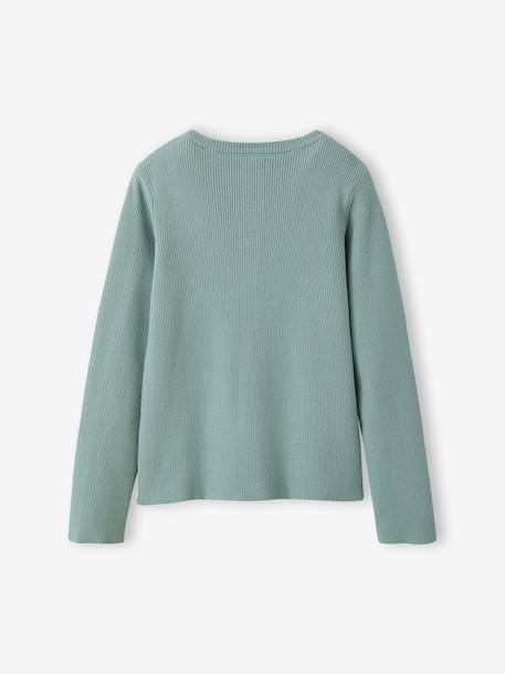 Girl's cardigan navy blue+sage green - vertbaudet enfant 