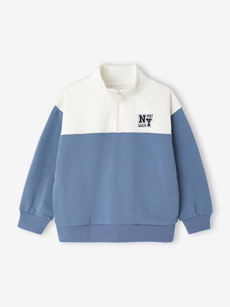 Boys' short sweatshirt set medium blue - vertbaudet enfant 