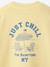 Boy's 'Just Chill' sweatshirt pale yellow - vertbaudet enfant 
