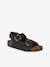 Sandales garçon cuir boucles bleu - vertbaudet enfant 