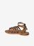 Leather gladiator sandals with buckles for girls camel - vertbaudet enfant 