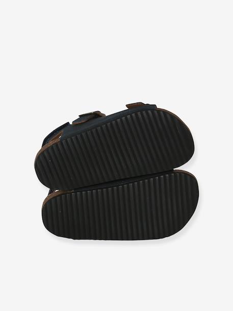 Boys' leather buckle sandals blue - vertbaudet enfant 