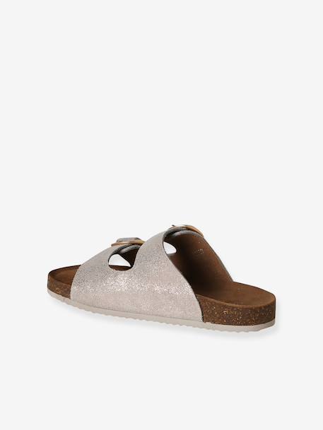 Leather buckle sandals gold - vertbaudet enfant 