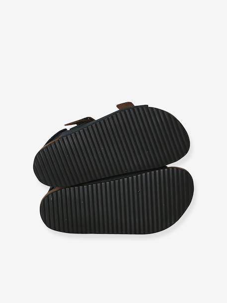 Sandales garçon cuir boucles bleu - vertbaudet enfant 