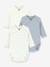 Pack of 3 PETIT BATEAU wrap bodysuits white - vertbaudet enfant 