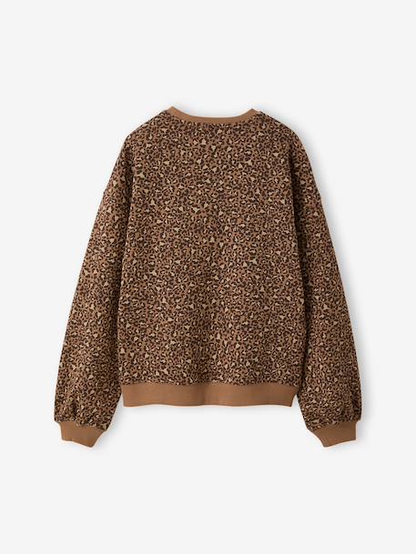 Oversized sweatshirt brown+navy blue+vanilla - vertbaudet enfant 