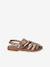 Leather strap sandals for children gold - vertbaudet enfant 