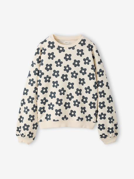 Oversized sweatshirt brown+navy blue+vanilla - vertbaudet enfant 
