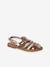 Leather strap sandals for children gold - vertbaudet enfant 