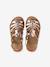 Leather strap sandals for children gold - vertbaudet enfant 