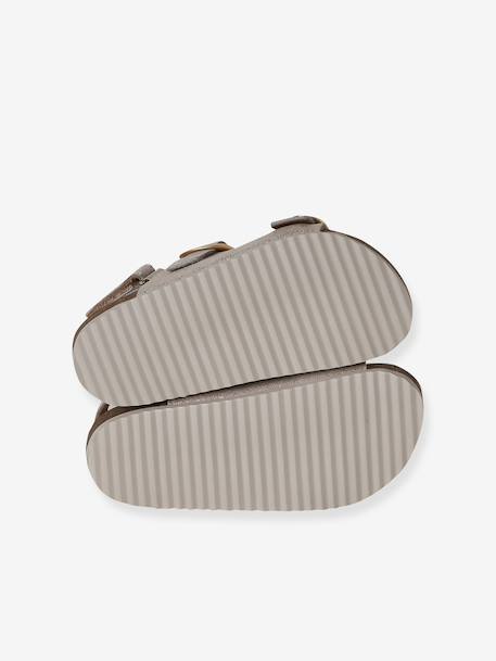 Leather buckle sandals gold - vertbaudet enfant 