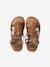 Leather gladiator sandals with buckles for girls camel - vertbaudet enfant 