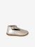 Baby girl's leather Mary Janes with buckle iridescent beige+white - vertbaudet enfant 