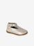 Baby girl's leather Mary Janes with buckle iridescent beige+white - vertbaudet enfant 