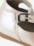 Baby girl's leather Mary Janes with buckle iridescent beige+white - vertbaudet enfant 