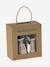 Leather baby slippers gold+white - vertbaudet enfant 