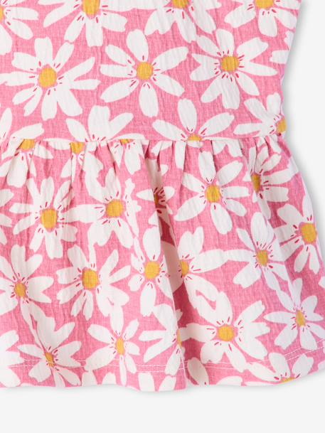 Set of floral trousers and top old rose - vertbaudet enfant 