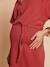 Long nursing clothes dress khaki+terracotta - vertbaudet enfant 