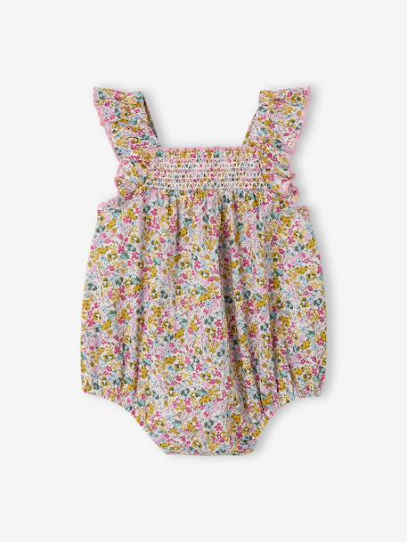 Sleepsuit with frills for babies in cotton multicoloured - vertbaudet enfant 