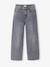 Girl's wide-leg denim trouser denim grey+medium blue - vertbaudet enfant 