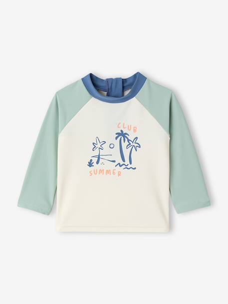 UV Protection baby t-shirt sage green - vertbaudet enfant 