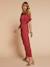 Long nursing clothes dress khaki+terracotta - vertbaudet enfant 