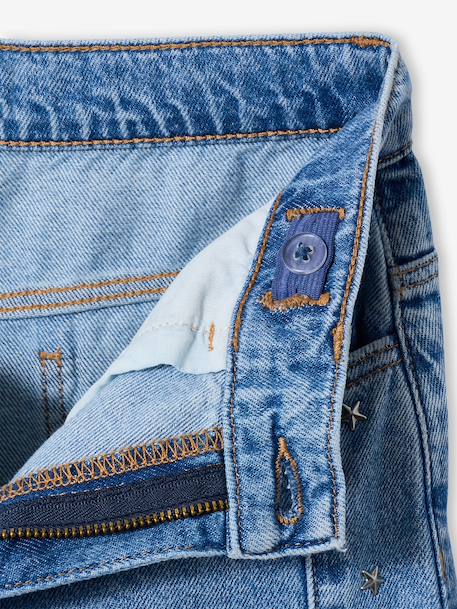 Wide leg jeans with star rivets light blue - vertbaudet enfant 