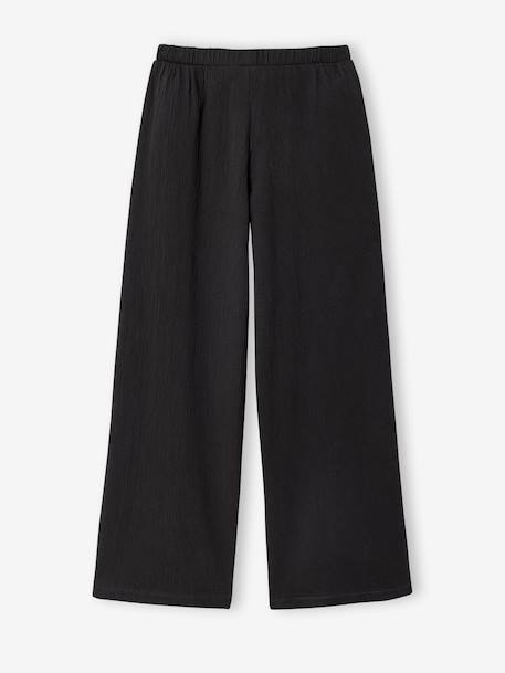 Girl's wide-leg knitted trousers anthracite - vertbaudet enfant 