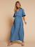 Robe longue grossesse et allaitement bleu jean - vertbaudet enfant 