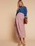 Long skirt with elasticated waist and floral pattern multicoloured - vertbaudet enfant 