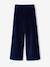 Wide-leg velvet trousers navy blue - vertbaudet enfant 