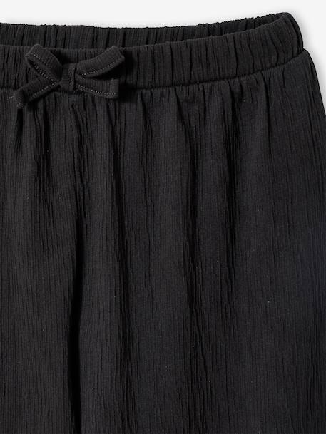 Pantalon large fille maille anthracite - vertbaudet enfant 