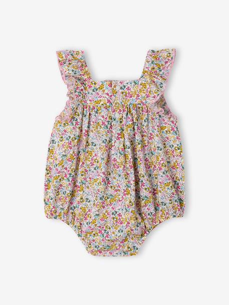 Sleepsuit with frills for babies in cotton multicoloured - vertbaudet enfant 