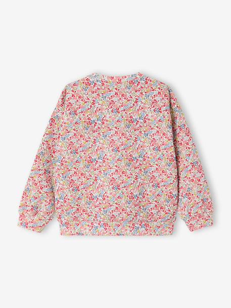 Girl's floral print sweatshirt multicoloured - vertbaudet enfant 