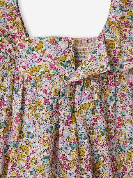 Sleepsuit with frills for babies in cotton multicoloured - vertbaudet enfant 