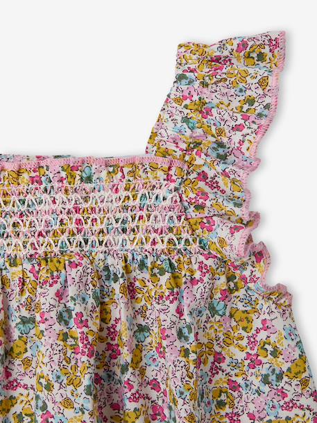 Sleepsuit with frills for babies in cotton multicoloured - vertbaudet enfant 