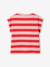 Girl's short-sleeved striped t-shirt - family capsule dusky pink - vertbaudet enfant 