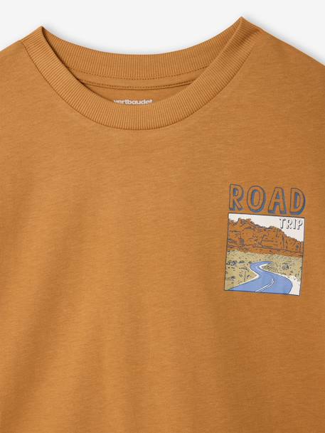 Boy's short-sleeved patterned T-shirt orange - vertbaudet enfant 