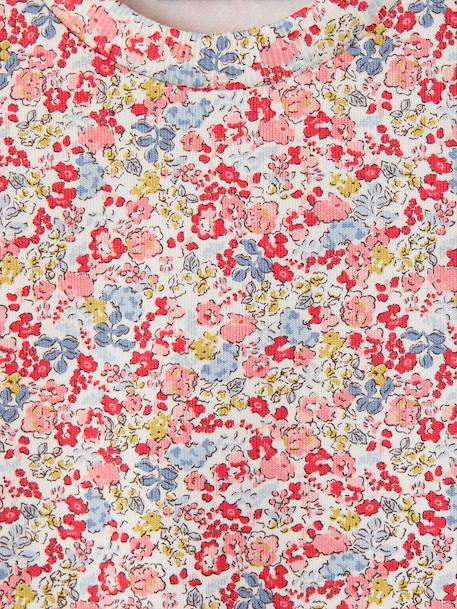 Girl's floral print sweatshirt multicoloured - vertbaudet enfant 