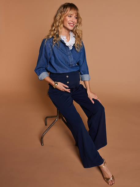 Women's maternity trouser navy blue - vertbaudet enfant 