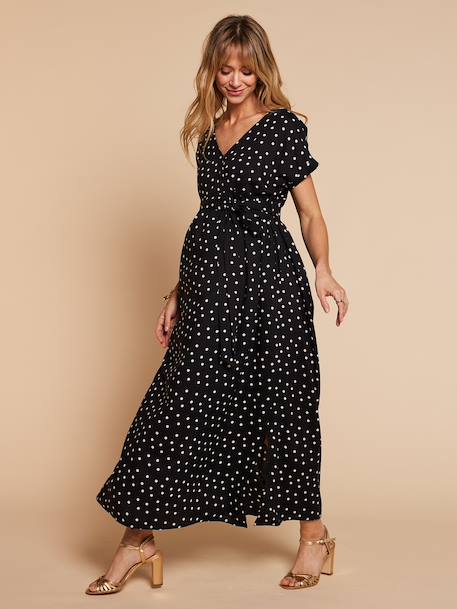 Nursing clothes wrap dress black - vertbaudet enfant 