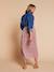 Long skirt with elasticated waist and floral pattern multicoloured - vertbaudet enfant 