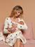 Maternity Ward Kit: 'Mon coeur' Nightie for Maternity + Bodysuit for Babies + Pouch by ENVIE DE FRAISE ecru+navy blue - vertbaudet enfant 